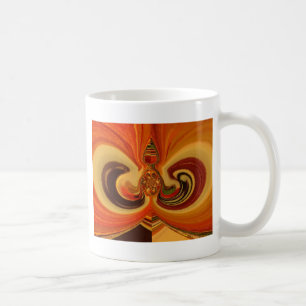 Abstract Swirls with Teardrop Centre Art Print Coffee Mug