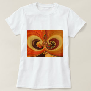 Abstract Swirls with Teardrop Centre Art Print T-Shirt
