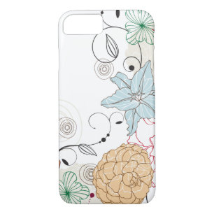 Abstract Swirly Floral iPhone 8/7 Case
