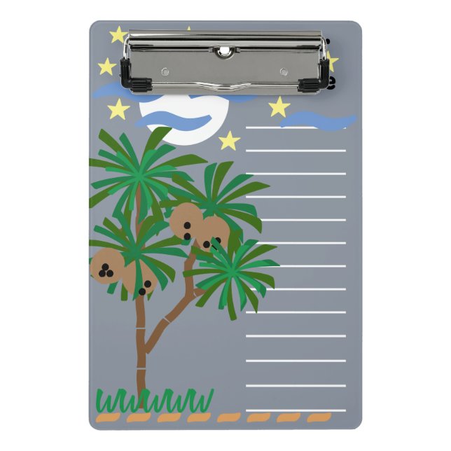 "Abstract Symbols" Stationery Mini Clipboard (Front)