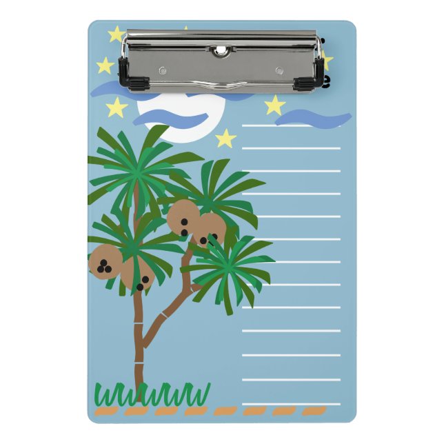 "Abstract Symbols" Stationery Mini Clipboard (Front)