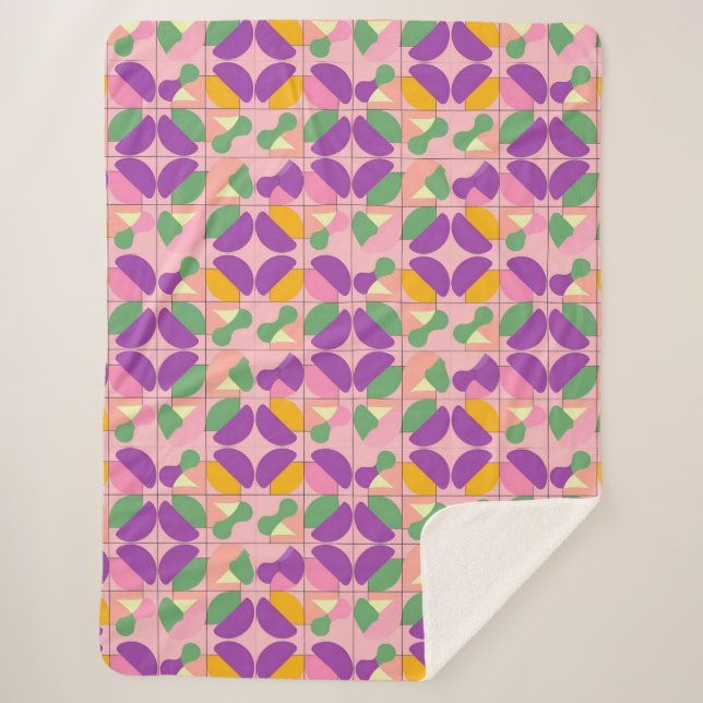 Abstract Symmetrical Design Sherpa Blanket (Front)