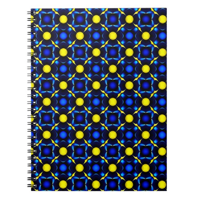Abstract Symmetrical Geometric Pattern Notebook (Front)
