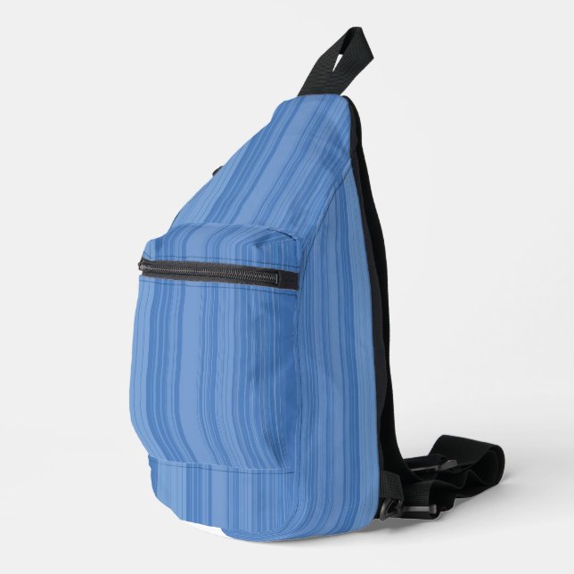 Abstract Symphony in Blue 3 Sling Bag (Right Corner)