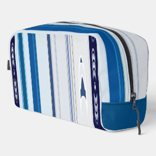 Abstract Symphony in Blue 5 (Vertical Lines) Dopp Kit