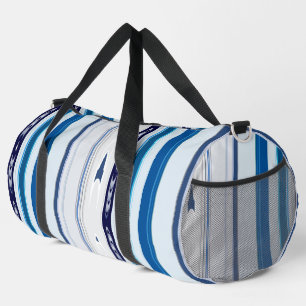 Abstract Symphony in Blue 5 (Vertical Lines) Duffle Bag