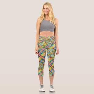 Abstract system capri leggings