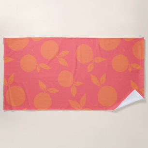 Abstract tangerine pattern beach towel