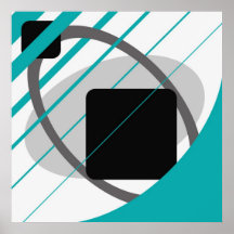 Abstract Teal Grey Off-White Black AP0002