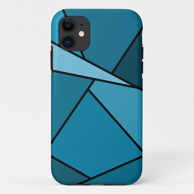 Abstract Teal Polygons Case-Mate iPhone Case (Back)