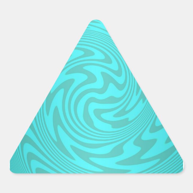 Abstract Teal Turquoise Pattern Triangle Sticker (Front)