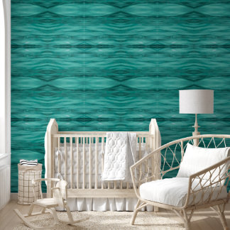 Abstract teal water ripples L-size pattern Wallpaper