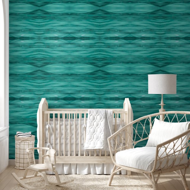 Abstract teal water ripples L-size pattern Wallpaper (Kids)