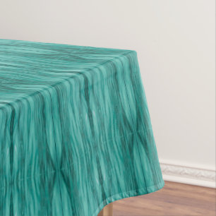 Abstract teal water ripples pattern tablecloth
