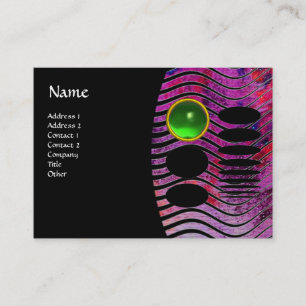 ABSTRACT TECHNO MONOGRAM emerald green Business Card