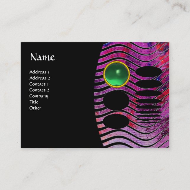 ABSTRACT TECHNO MONOGRAM jade green Business Card (Front)