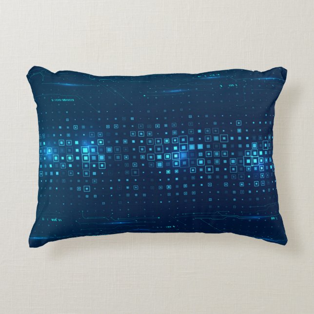 Abstract technology background. Digital innovation Decorative Cushion (Front)