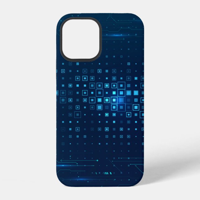 Abstract technology background. Digital innovation iPhone Case (Back)