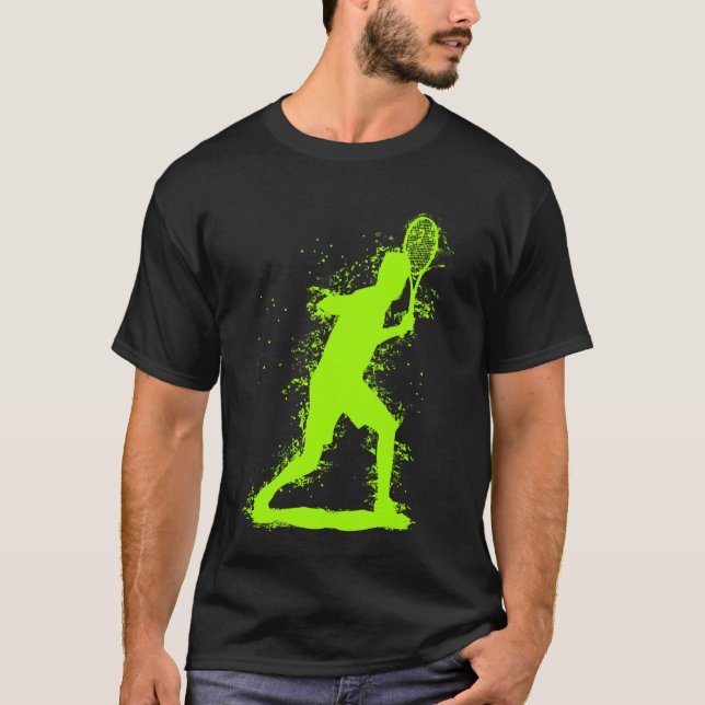 Abstract Tennis Design T-Shirt (Front)