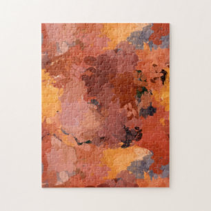 Abstract Terracotta Autumn Colours Jigsaw Puzzle