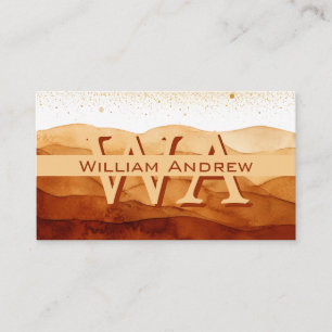 Abstract Terracotta Desert Business Card