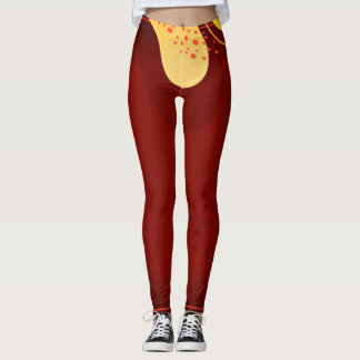 Abstract terracotta leggings
