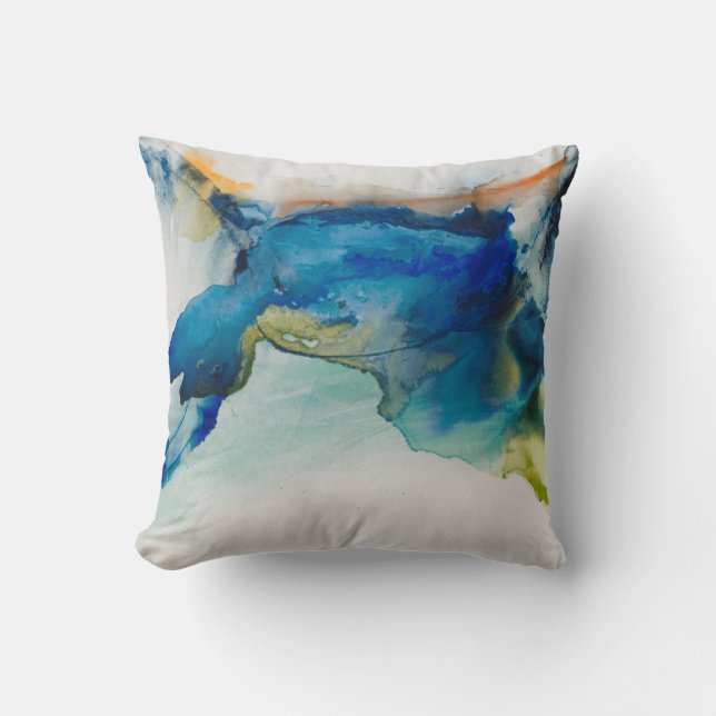 Abstract Terrain - Blue Cushion (Front)