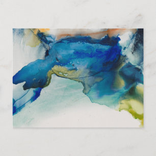 Abstract Terrain - Blue Postcard