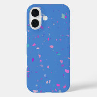 Abstract Terrazzo Galaxy Illustration in Blue