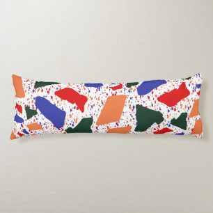 Abstract Terrazzo Hand Drawn Colourful Pattern Body Cushion