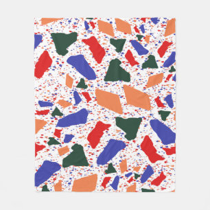 Abstract Terrazzo Hand Drawn Colourful Pattern  Th Fleece Blanket