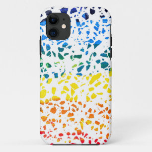 Abstract Terrazzo Mosaic Colourful Rainbow Pattern iPhone 11 Case