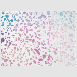 Abstract Terrazzo Mosaic Pink & Blue Pattern  Tissue Paper