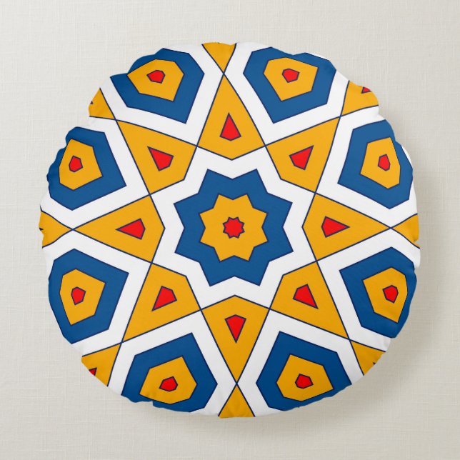 Abstract textile pattern. Background. Wallpaper. C Round Cushion (Front)