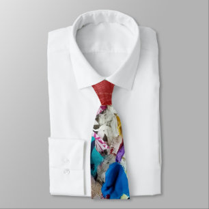 Abstract Textile Pieces Tie