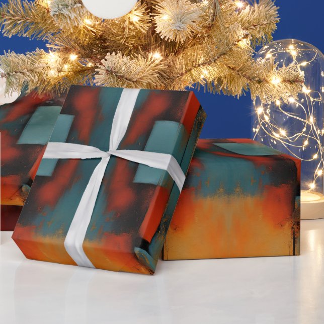Abstract Textural Art: Concept Art Colours Wrapping Paper (Holidays)