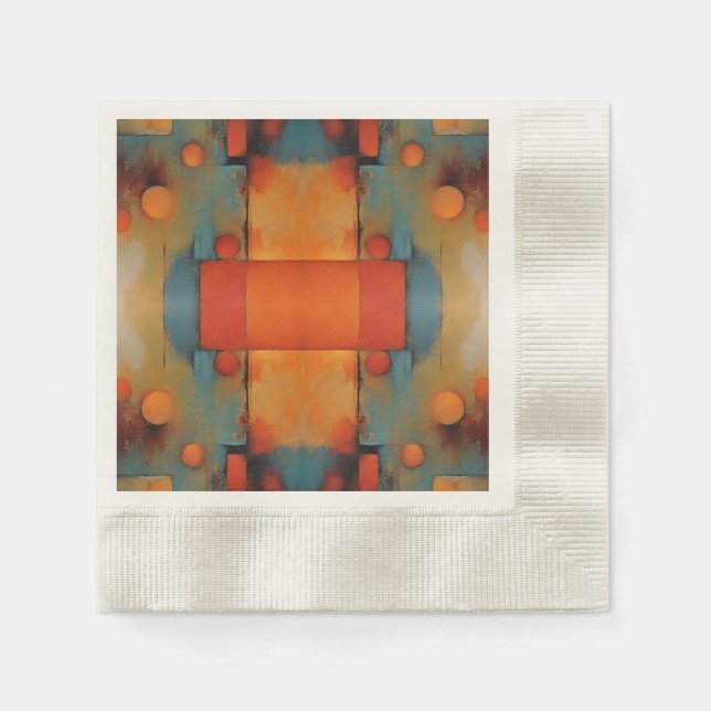 Abstract Textural Art: Nature concept art colours Napkin (Front)