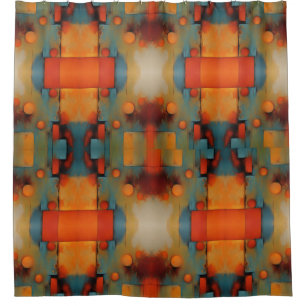 Abstract Textural Art: Nature concept art colours Shower Curtain