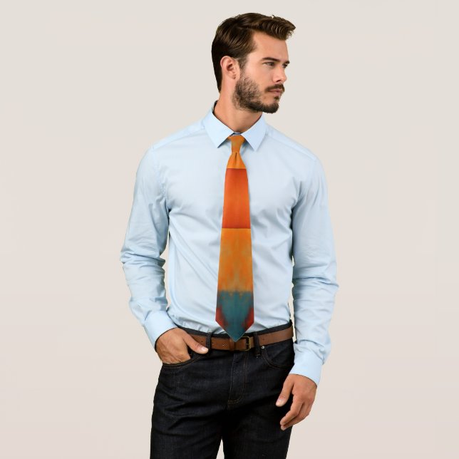 Abstract Textural Art: Nature concept art colours Tie (In Situ)