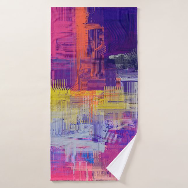 Abstract texture. 2d illustration. Expressive hand Bath Towel (Bath Towel)