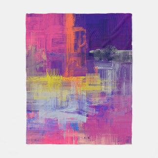 Abstract texture. 2d illustration. Expressive hand Fleece Blanket