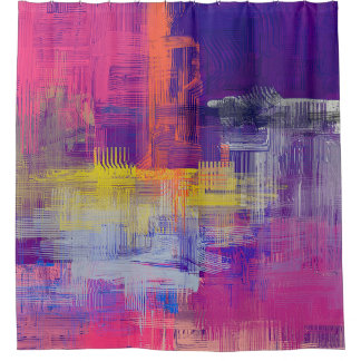 Abstract texture. 2d illustration. Expressive hand Shower Curtain