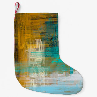 Abstract texture. 2d illustration. Expressive hand Small Christmas Stocking