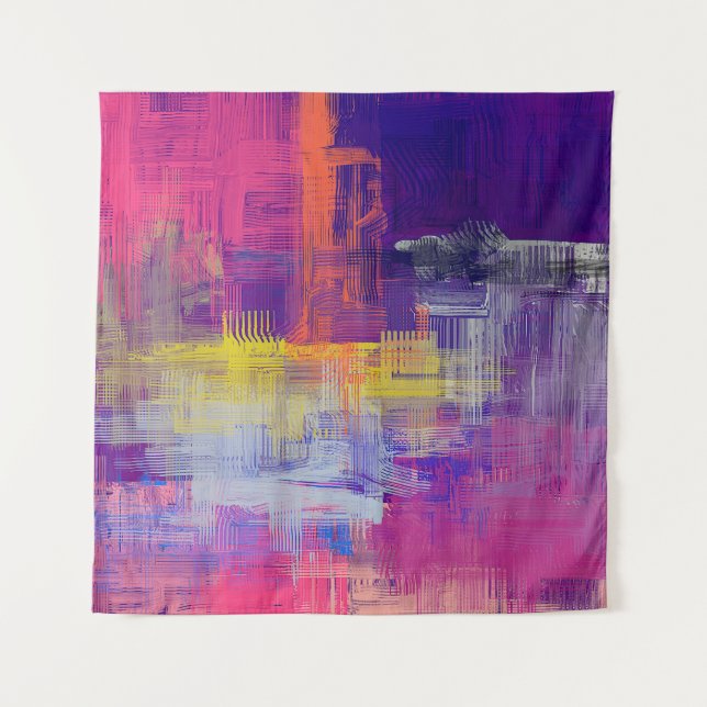 Abstract texture. 2d illustration. Expressive hand Tapestry (Front)