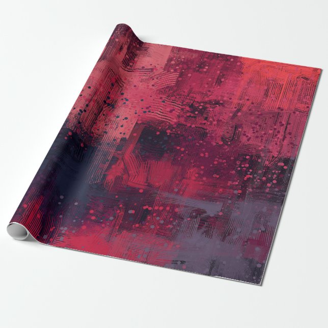 Abstract texture. 2d illustration. Expressive hand Wrapping Paper (Unrolled)