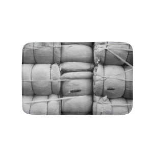 Abstract Texture Black and White Photo Bath Mat