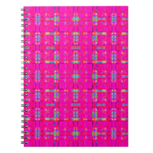 abstract texture, coloured plaid pattern, modern t notebook