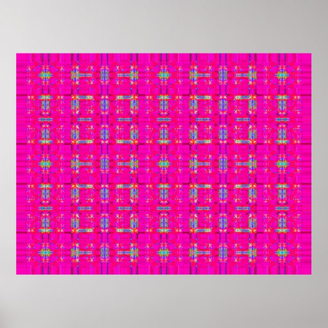 abstract texture, coloured plaid pattern, modern t poster (Front)