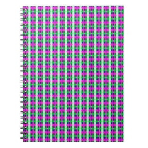 abstract texture, coloured plaid pattern, retro ta notebook