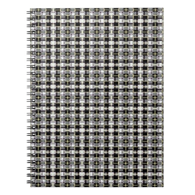 abstract texture, colourful chequered pattern, sim notebook (Front)
